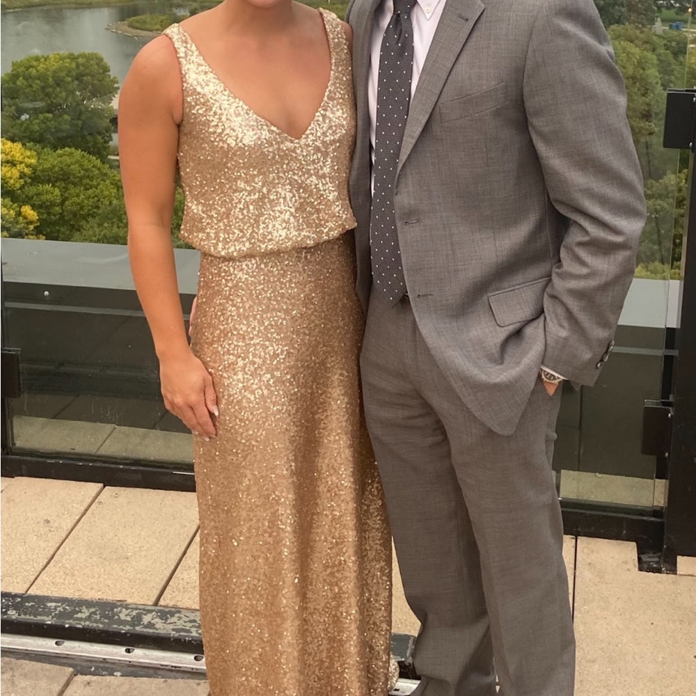 Gold Sequin Bridesmaid Dress